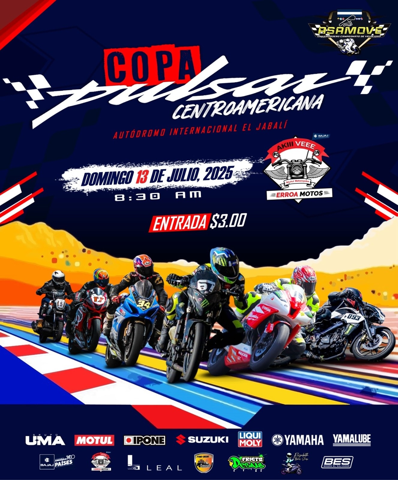  COPA PULSAR Centroamericana ERROA MOTOS
