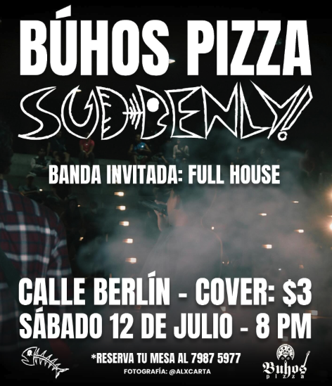Noche llena de música en Búhos Pizza 🎶 