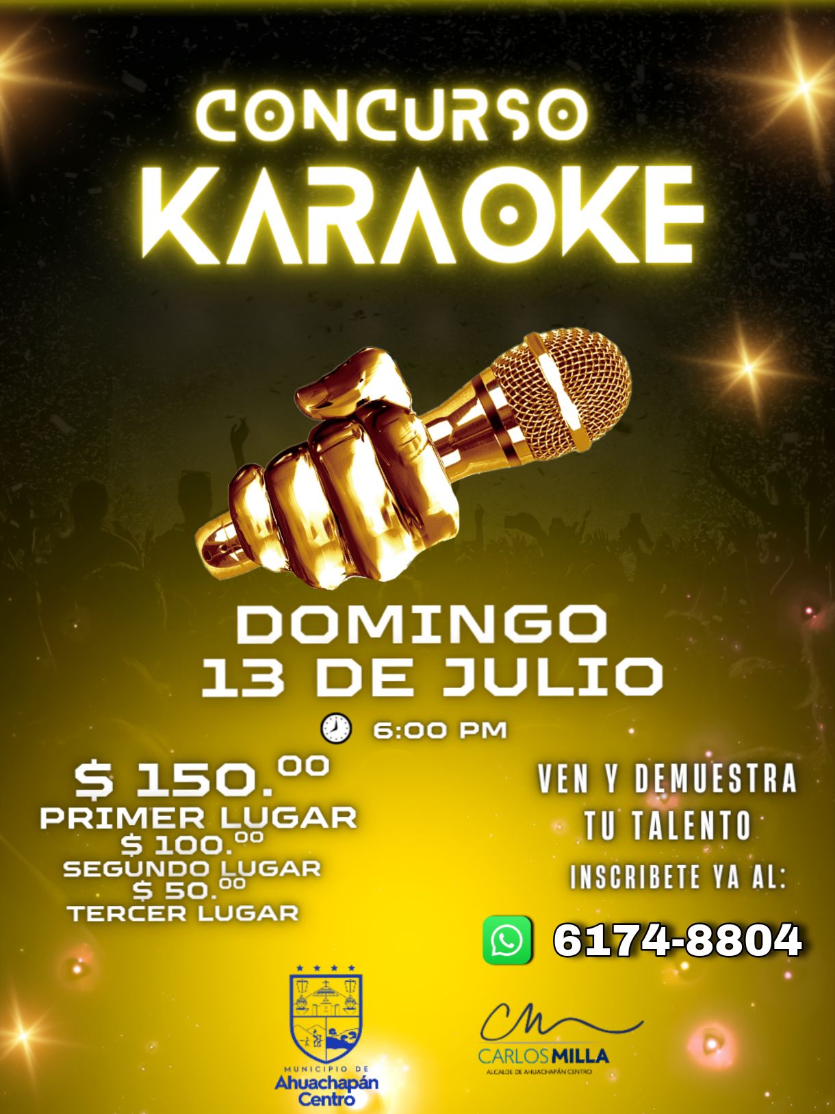 🎤 ¡Concurso de Karaoke en Ahuachapán Centro! 🎉