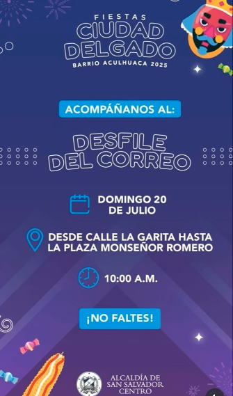 Desfile del correo en ciudad Delgado 