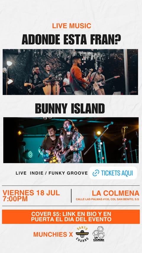 LIVE MUSIC BY BUNNY ISLAND