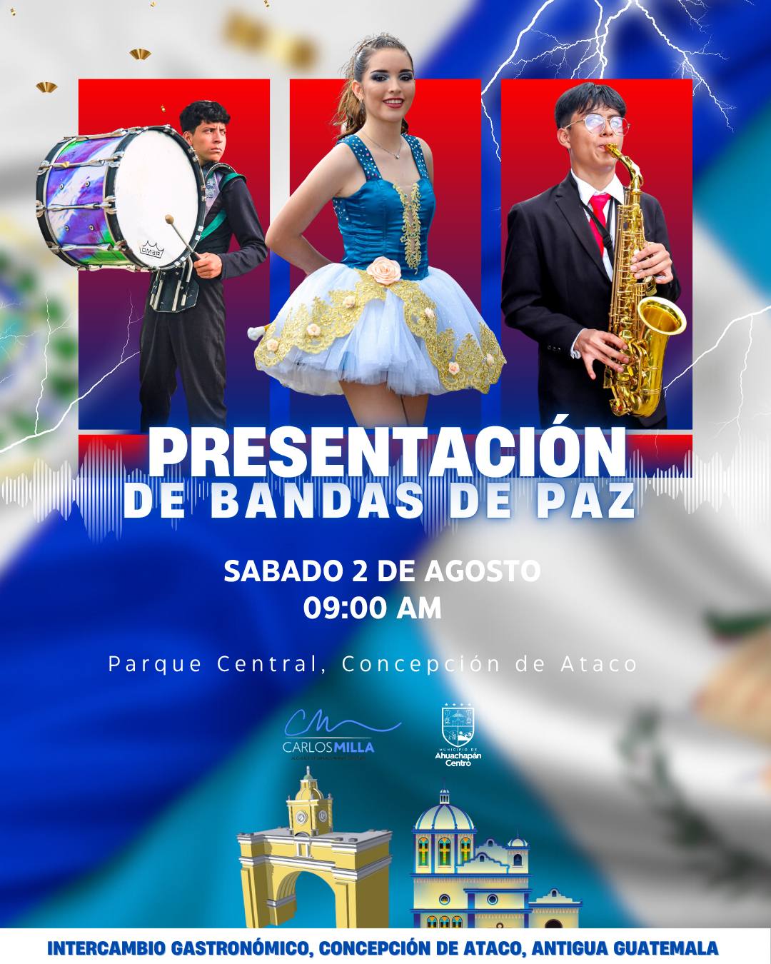 🎺 ¡Presentación de Bandas de Paz en Ataco! 🎶 