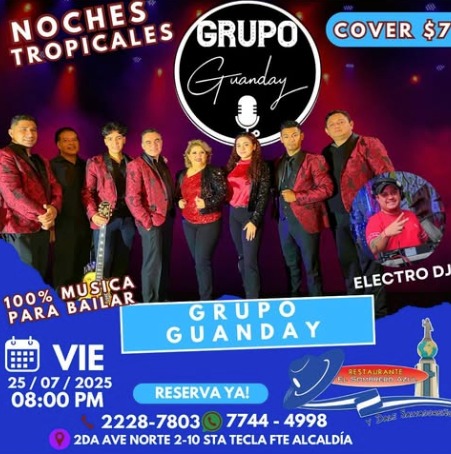 🎶 ¡Noches Tropicales con Grupo Guanday! 🌴 