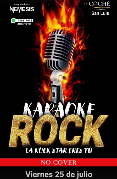 🎤✨ ¡Noche de Karaoke Rock! ✨