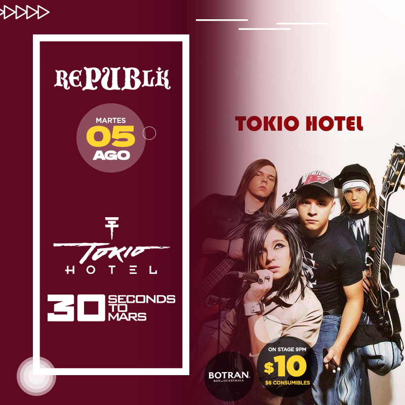tributo a Tokio Hotel & Thirty Seconds to Mars 