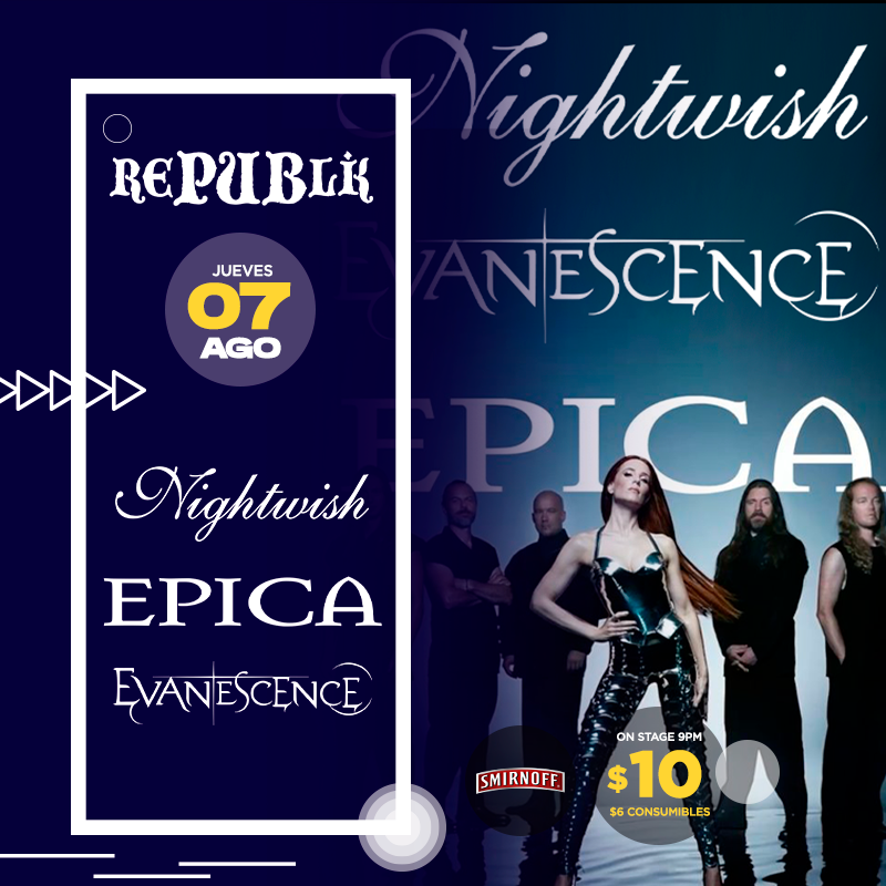 Tributo a Evanescence, Epica y Nightwish