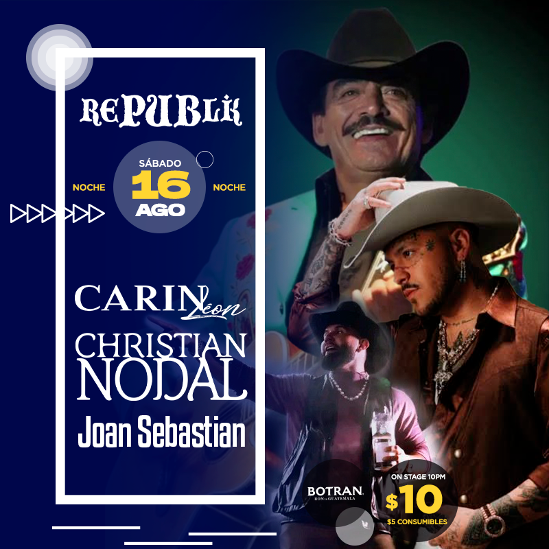 Tributo a Christian Nodal , Carin León y Joan Sebastian  