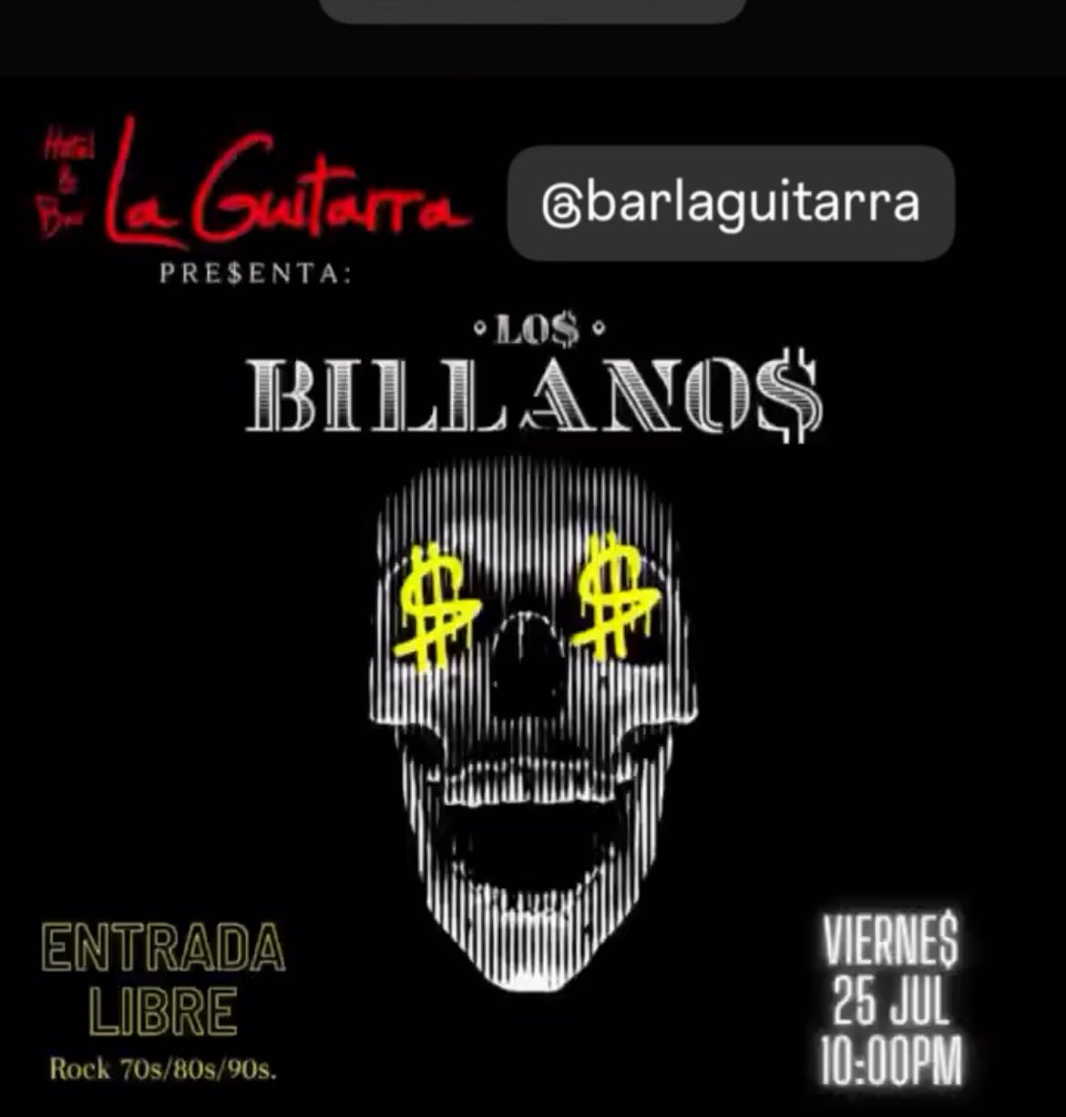 Viernes de mucho Rock con Los Billanos 