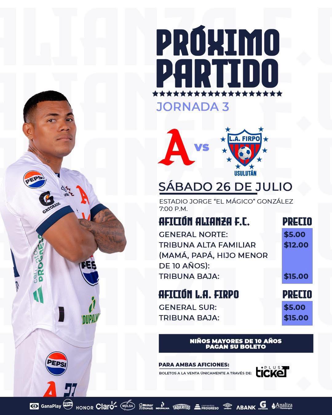 Partido de Alianza F.C. 🦅 y L.A. Firpo 🐗 