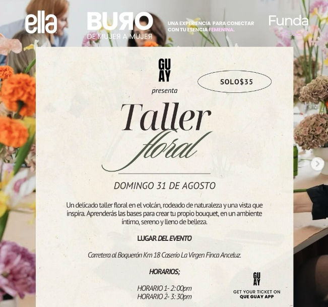 🌸 TALLER FLORAL EN EL VOLCÁN 🌸