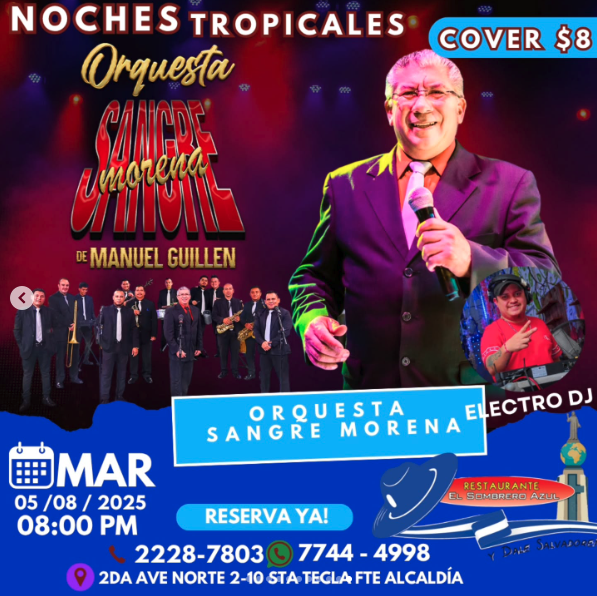 NOCHES TROPICALES CON LA ORQUESTA SANGRE MORENA