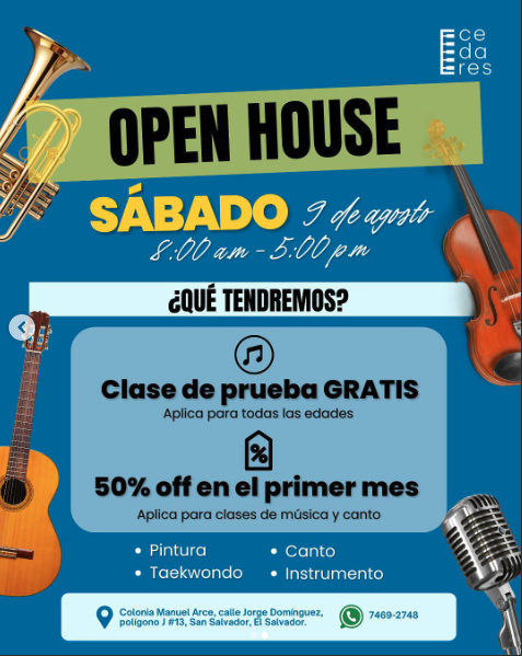 OPEN HOUSE DE Cedares Escuela de Musica