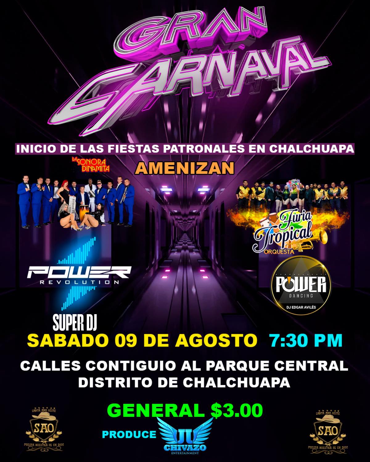 GRAN CARNAVAL DE LAS FIESTAS PATRONALES EN CHALCHUAPA