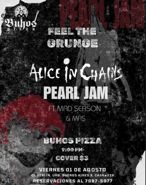 🎸 ¡NOCHE GRUNGE EN BÚHOS PIZZA! 🎸