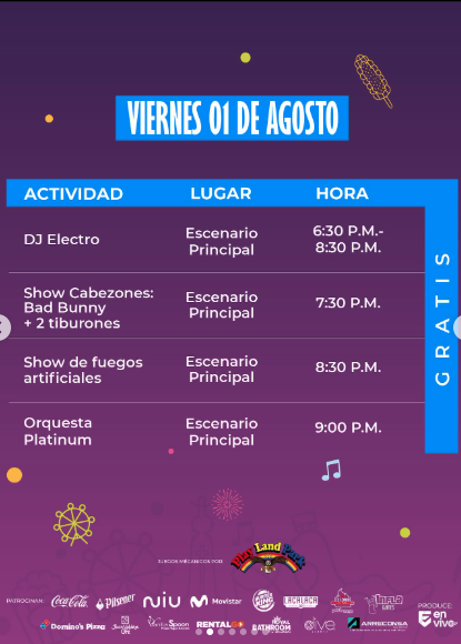 CALENDARIO DE FUN CITY