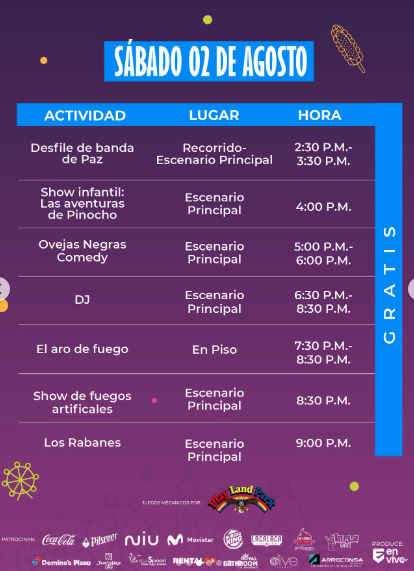 CALENDARIO DE FUNCITY 2025