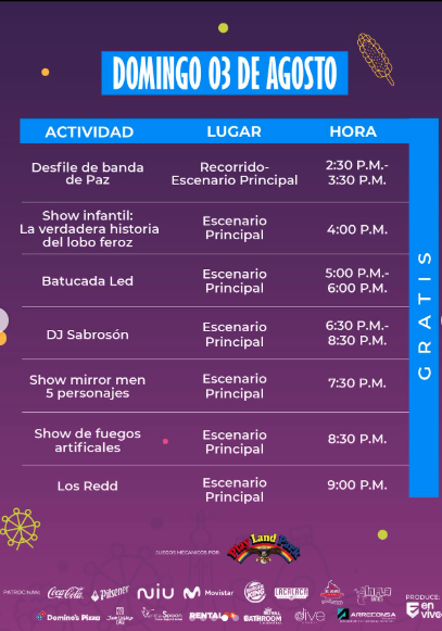 PROGRAMA OFICIAL DE ACTIVIDADES – FUNCITY 🎉