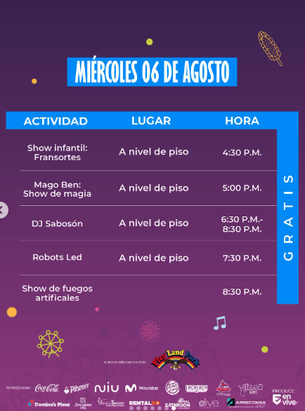 🎡 PROGRAMA OFICIAL DE ACTIVIDADES – FUNCITY 🎉