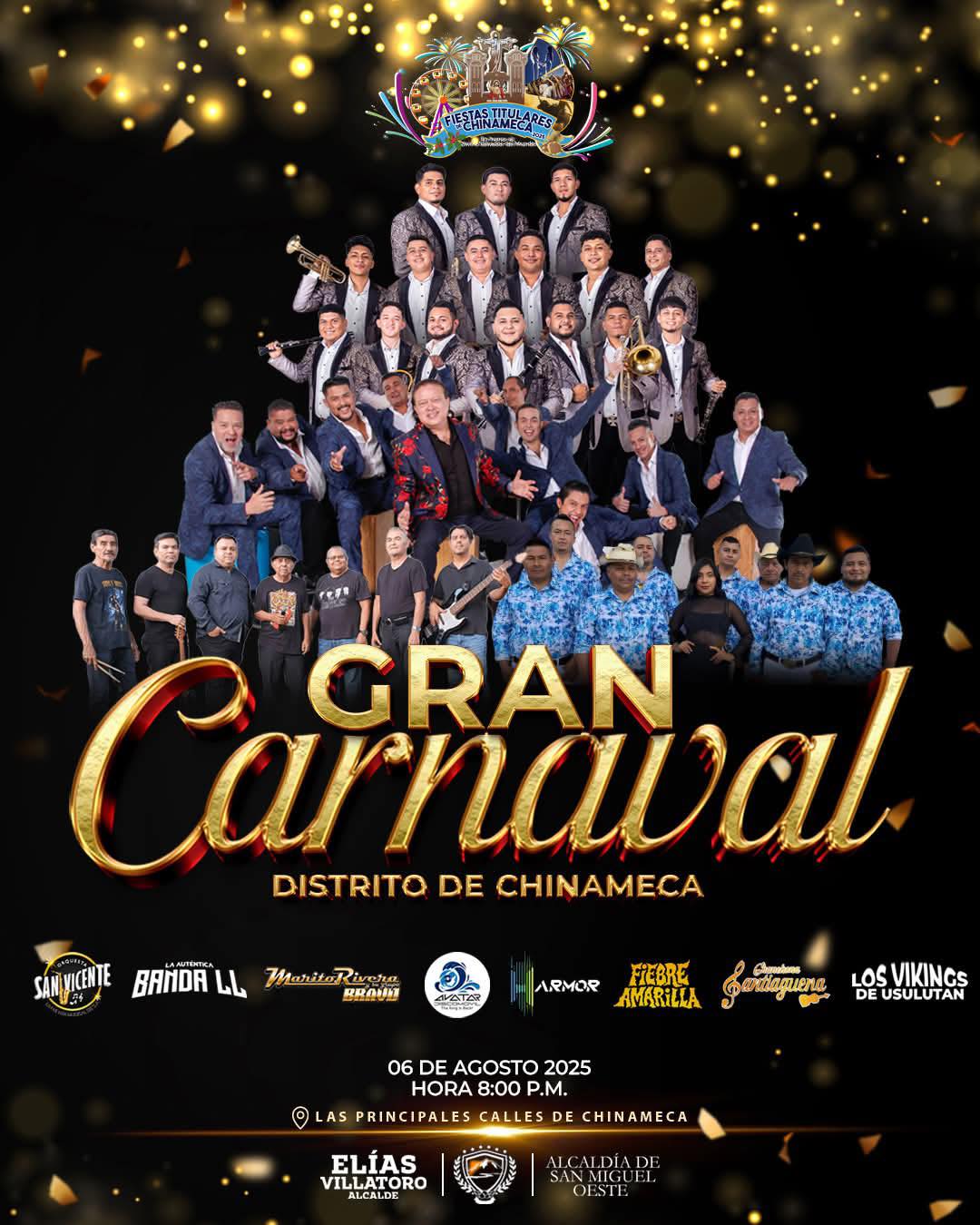 🎭 ¡Gran Carnaval del Distrito de Chinameca! 🎉 