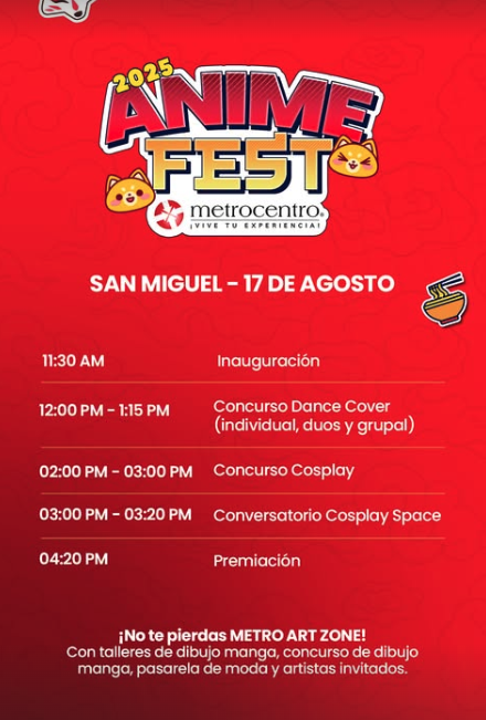 Anime Fest 2025  Metrocentro San Miguel