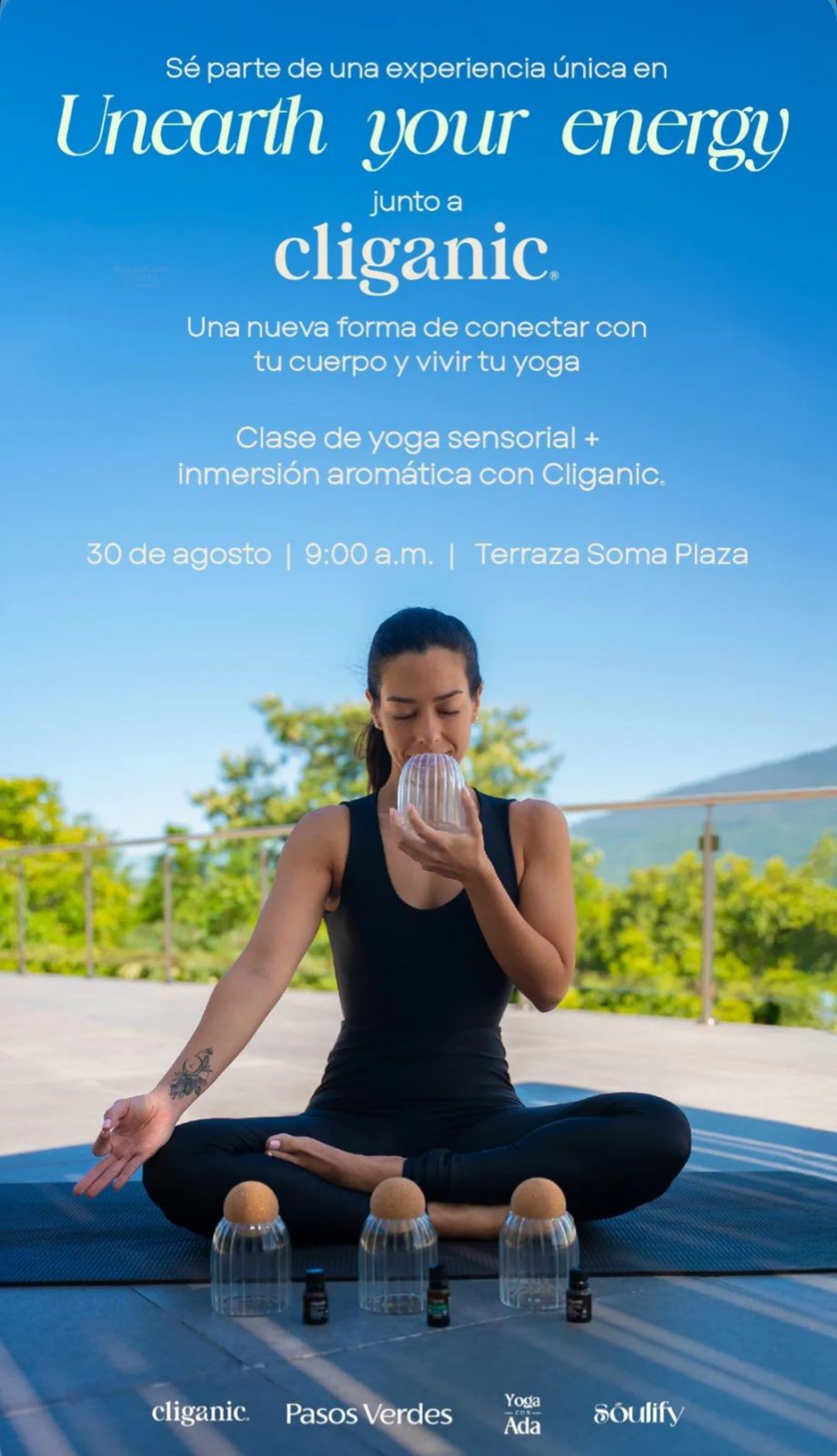 🧘‍♀️✨ Clase de Yoga Sensorial + Inmersión Aromática con Cliganic ✨🧘‍♂️