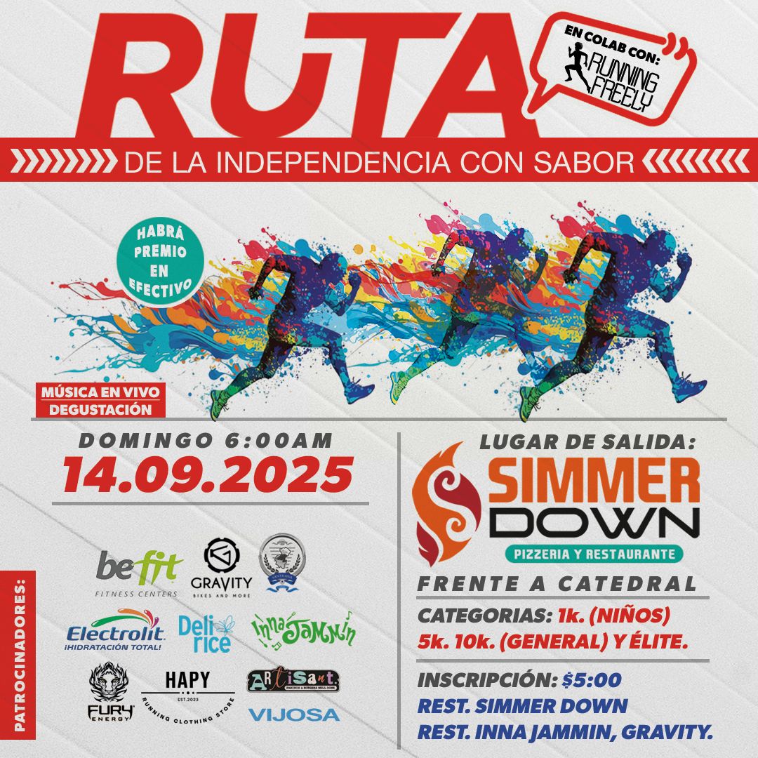 🏃‍♂️🔥 ¡La Ruta de la Independencia con Sabor arranca en Simmer Down! 🔥🏃‍♀️