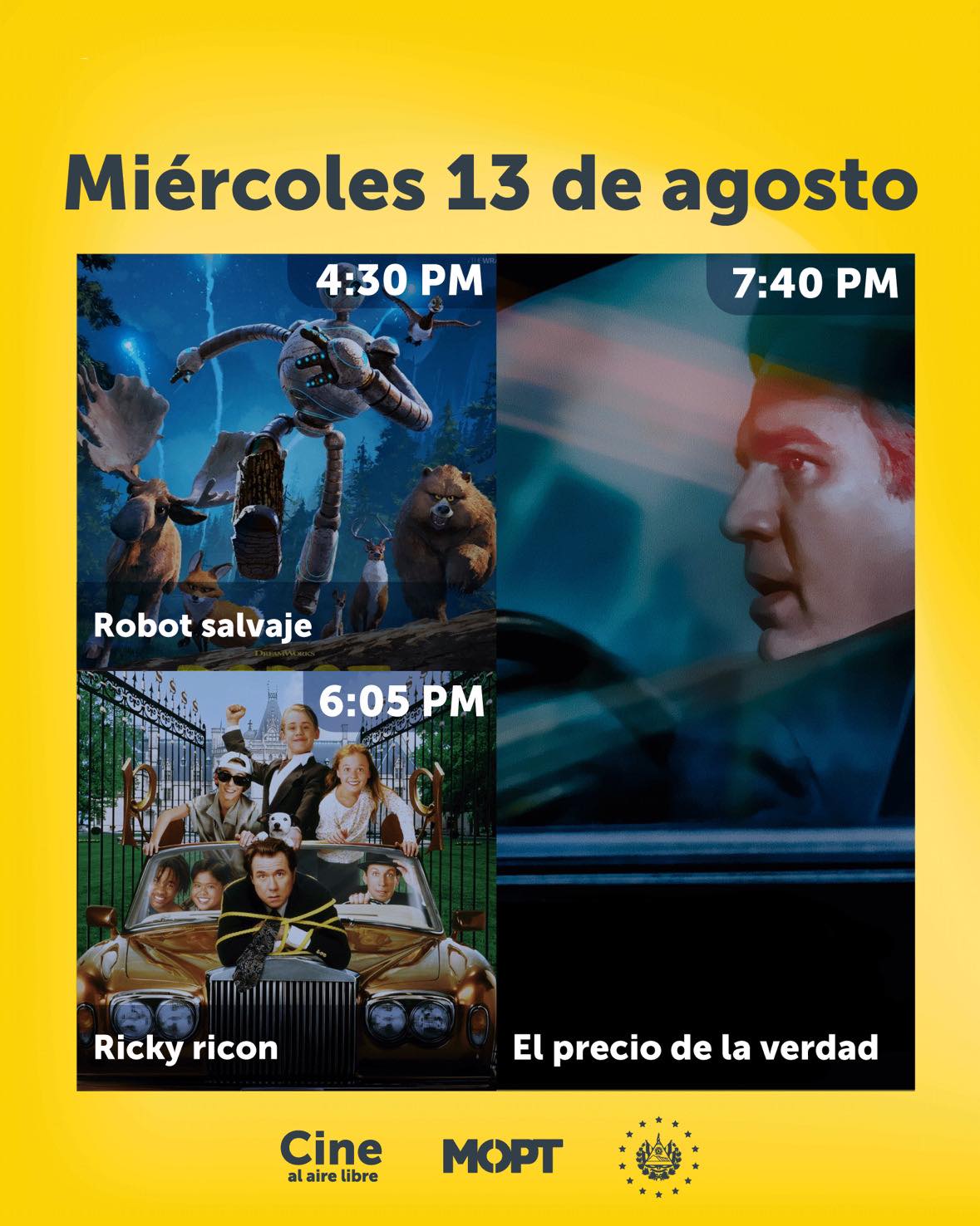 🎬 ¡Cine al aire libre con MOPT! 🌟