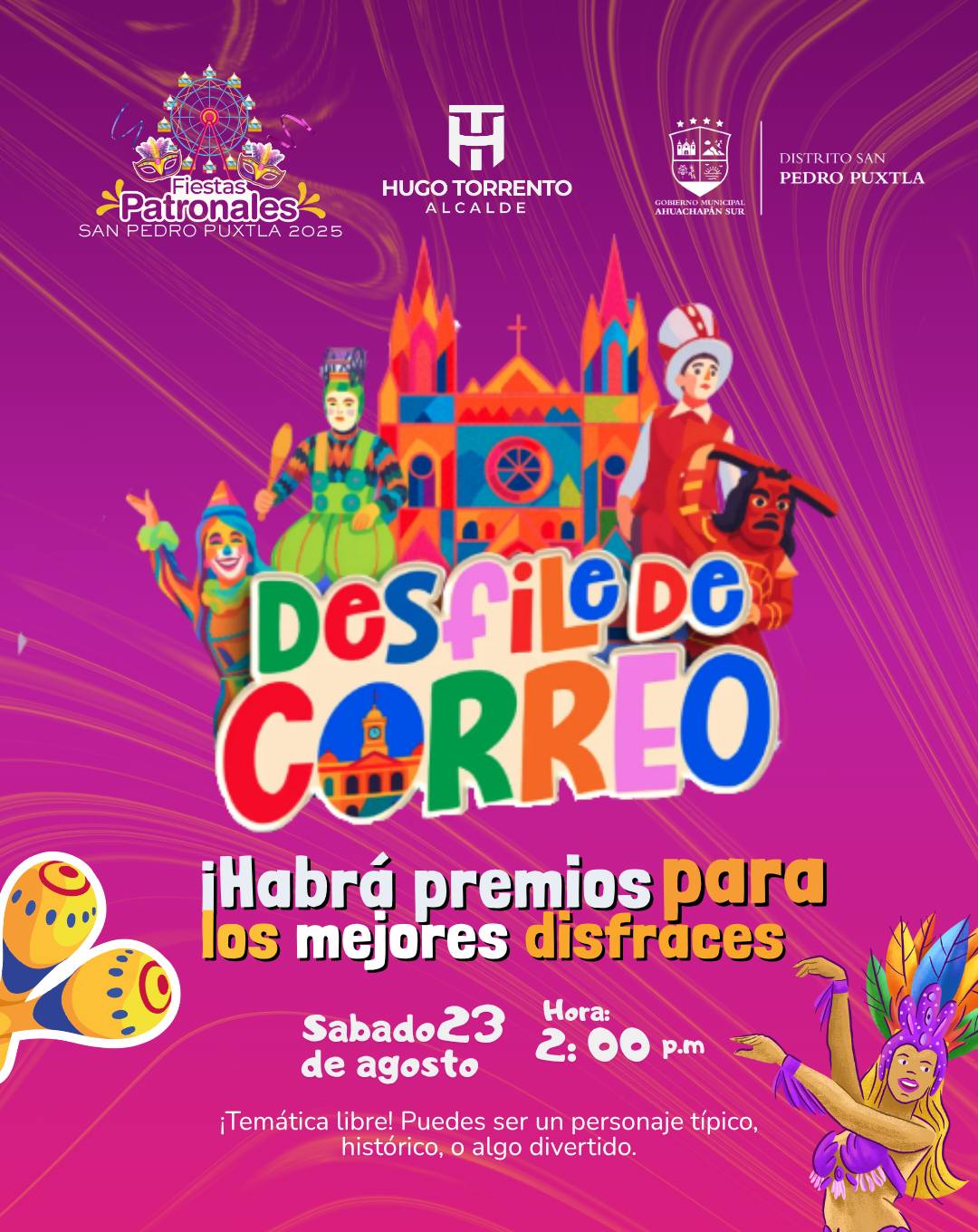 🎉 ¡Desfile de Correo 📣 en San Pedro Puxtla 2025! 🎉