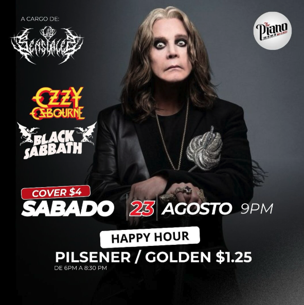 Homenaje a Ozzy / Black Sabbath a cargo de “Los Sensuales”