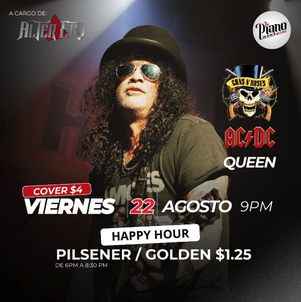 Tributo a GNR, ACDC y QUEEN a cargo de Alter Ego.