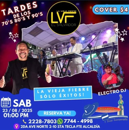Tarde con éxitos de 70's, 80's y 90' 
