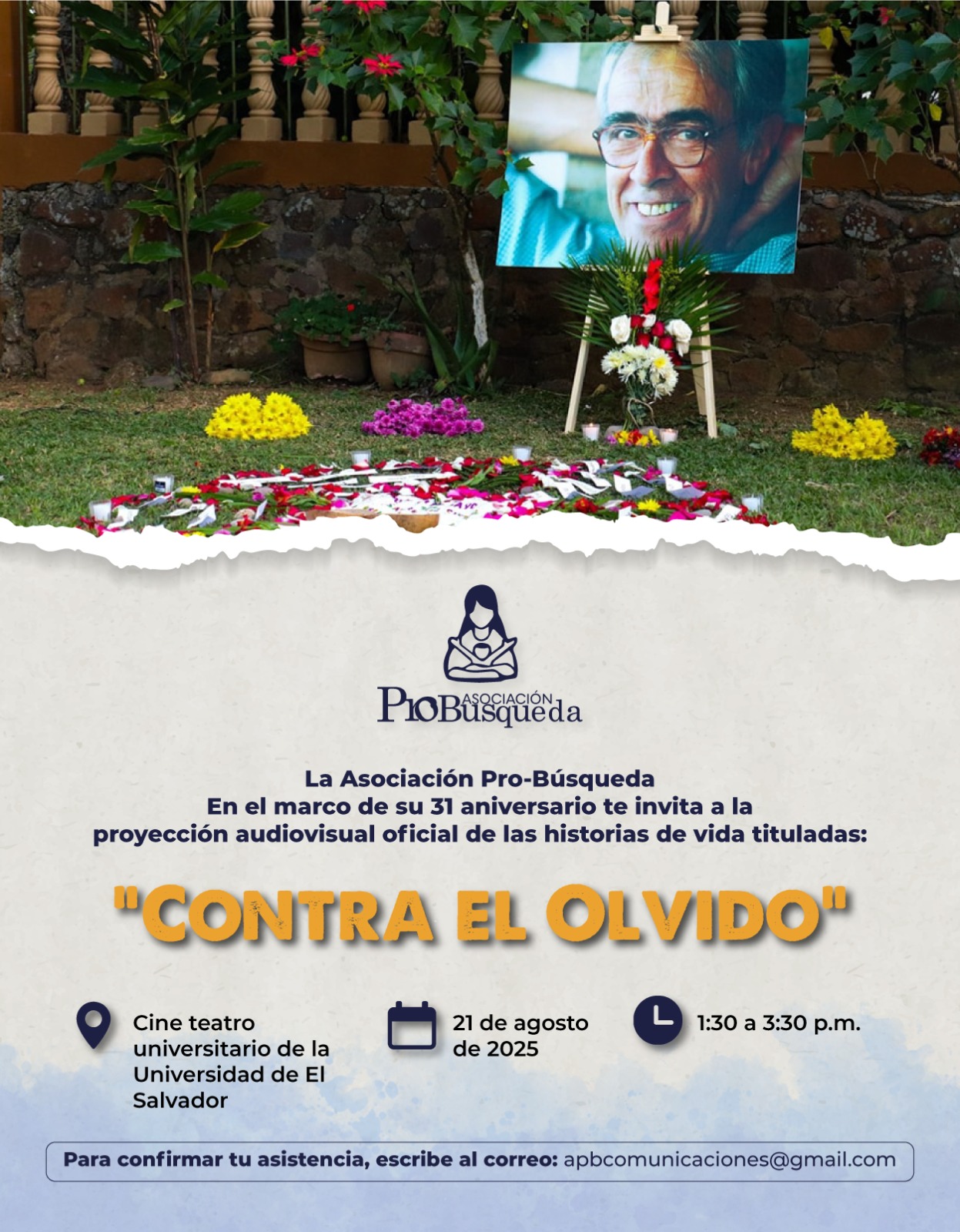 Proyección audiovisual ¨CONTRA EL OLVIDO"