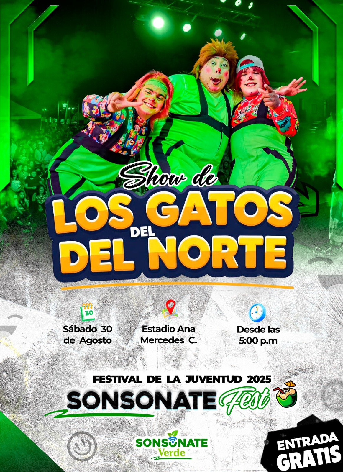 SHOW DE LOS GATOS DEL NORTE EN SONSONATE