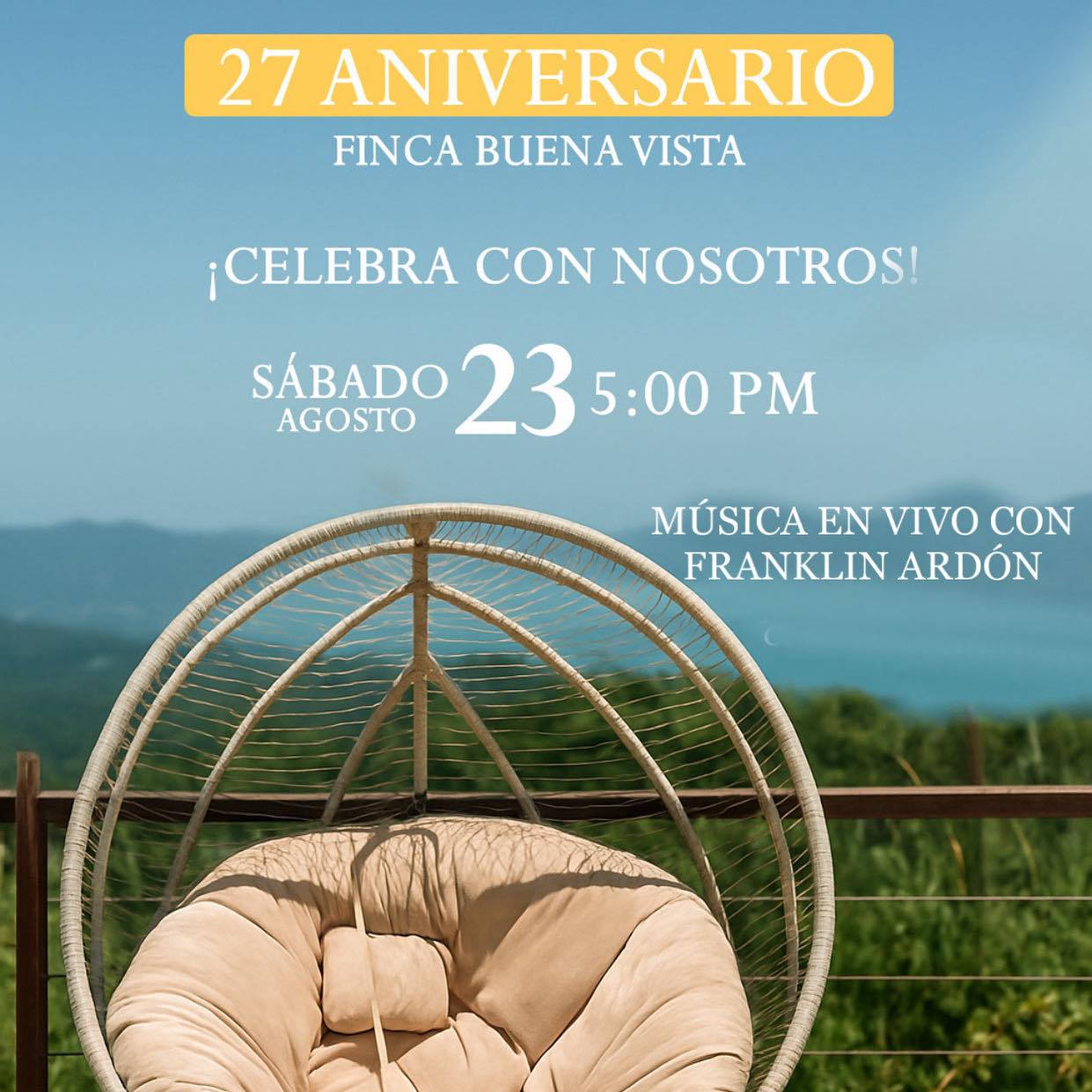 🎉✨ ¡Finca Buena Vista celebra 27 años contigo! ✨🎉