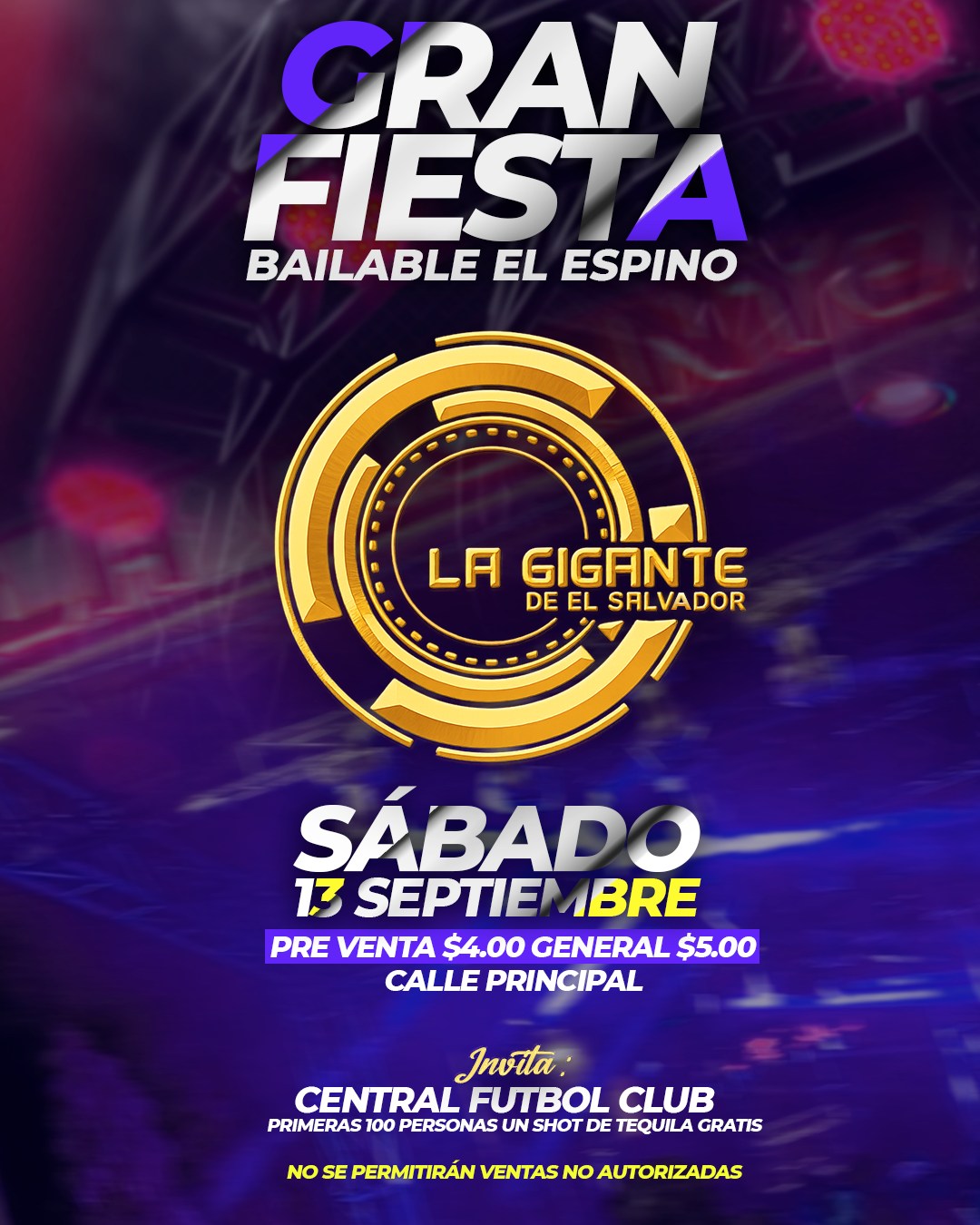 GRAN FIESTA BAILABLE EN EL ESPINO
