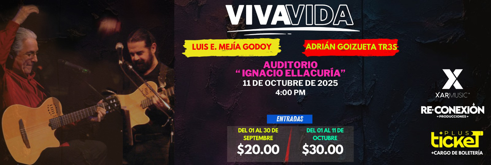 Concierto Especial De Luis E. Mejía Godoy y Adrián Goizueta Tr3s