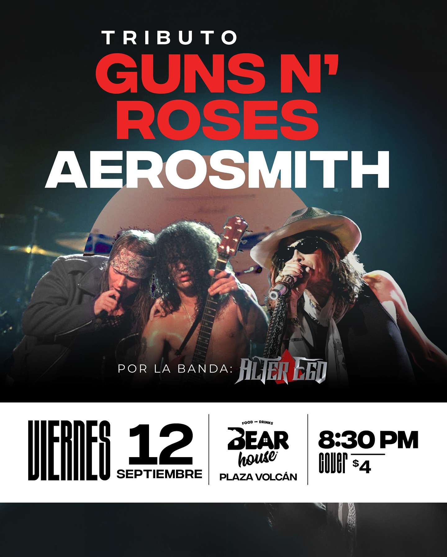 Tributo a Guns N' Roses y Aerosmith