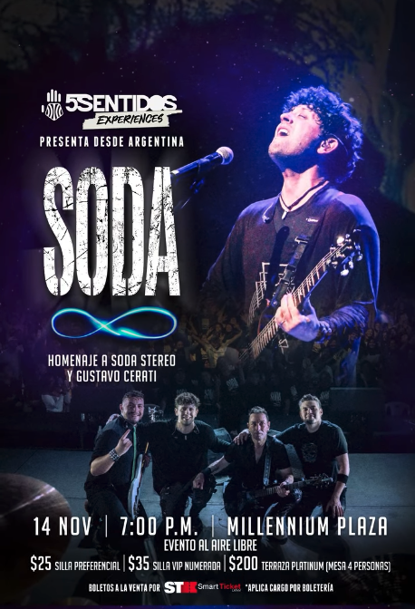  CONCIERTO DE SODA INFINITO: HOMENAJE A SODA STEREO Y GUSTAVO CERATI