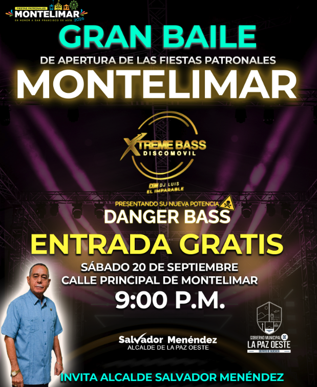 GRAN BAILE DE INICIO DE FIESTAS PATRONALES EN MONTELIMAR