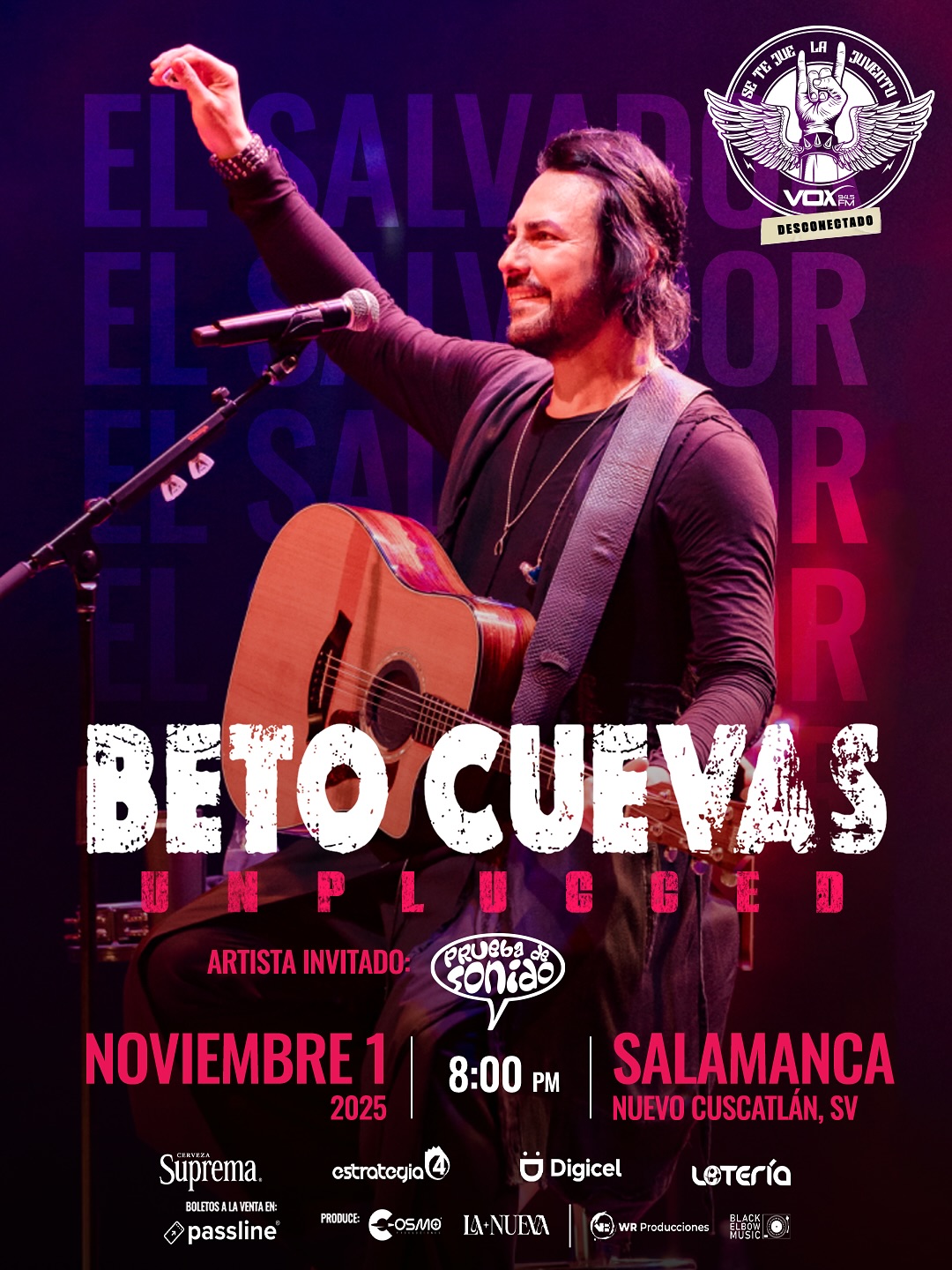 CONCIERTO DE BETO CUEVAS EN EL SALVADOR 2025