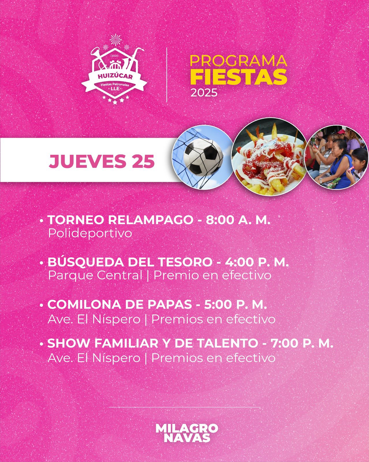 COMILONA DE PAPAS Y SHOW FAMILIAR Y DE TALENTO (HUIZICAR)