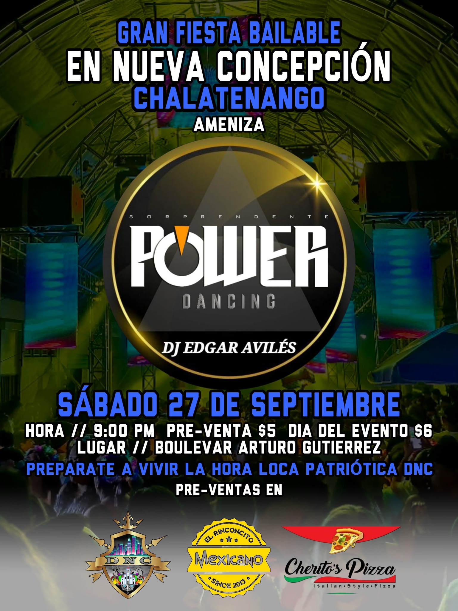 GRAN FIESTA BAILABLE EN NUEVA CONCEPCIÓN CHALATENANGO