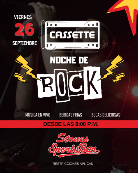  Cassette en Vivo en Stones Sport Bar 🎸