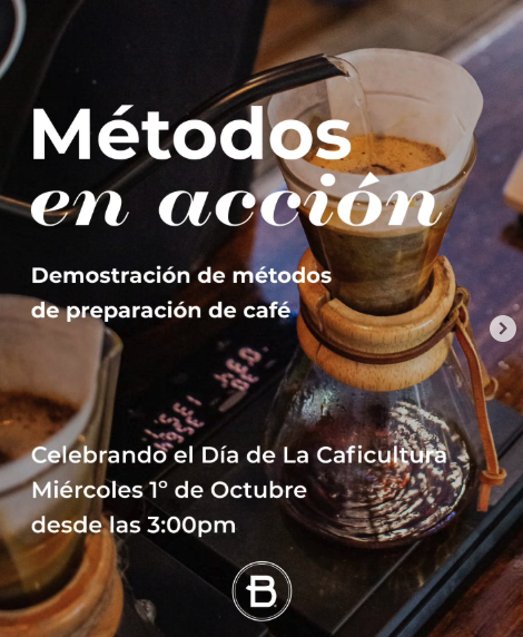 Demostración de métodos de preparación de café