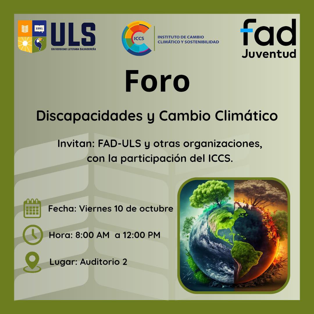 FORO: DISCAPACIDADES Y CAMBIO CLIMÁTICO