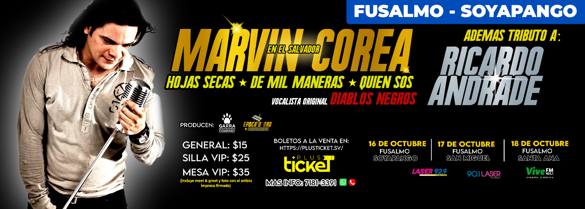 MARVIN COREA EX VOCALISTA DE DIABLOS NEGROS EN EL SALVADOR 2025