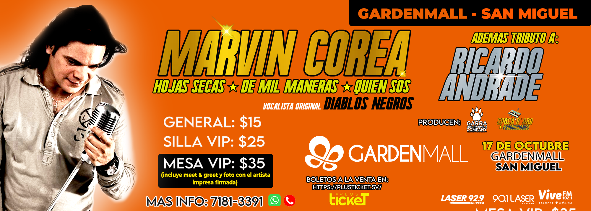 MARVIN COREA EX VOCALISTA DE DIABLOS NEGROS EN SAN MIGUEL