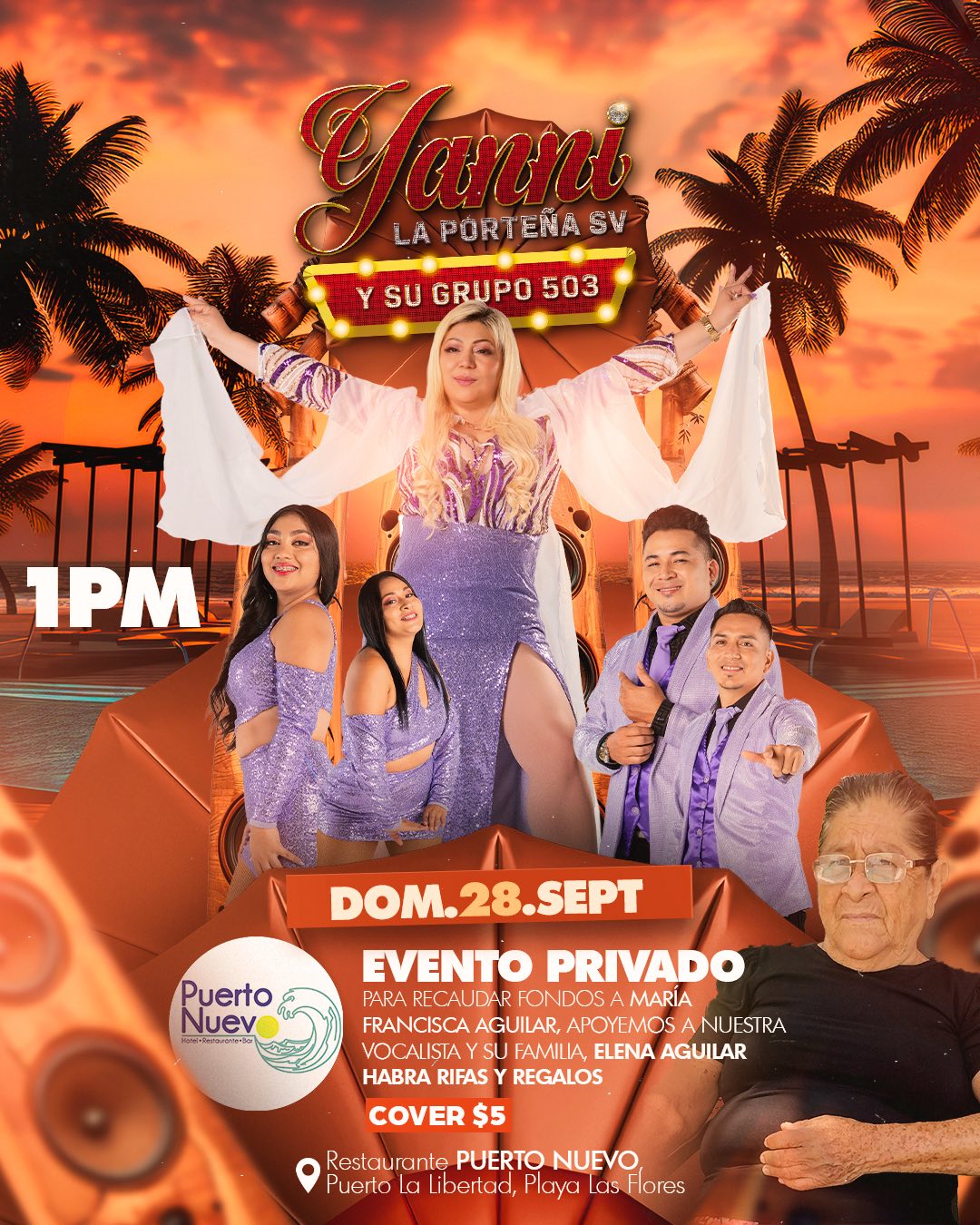 Fiesta con Yanni La Porteña SV y su grupo 503 🎶 