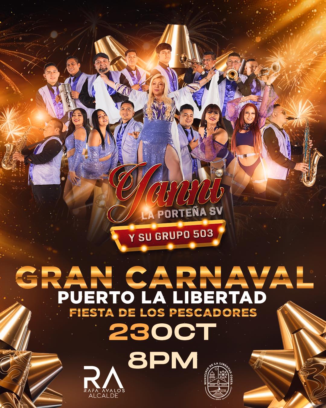 🎉 ¡Gran Carnaval en Puerto La Libertad! 🎺