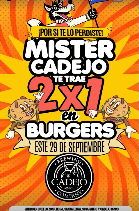 👉 2x1 en BURGERS 👈